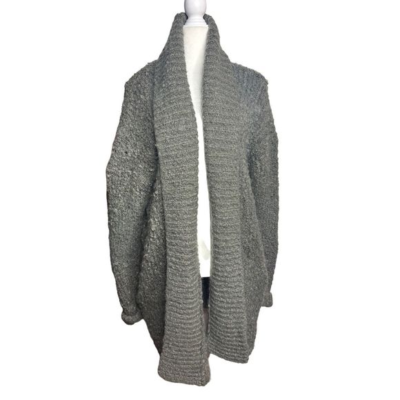 IRO Juvani Oversized Mohair Wool Chunky Sweater Cardigan Green Sz Medium Women's - Picture 2 of 9